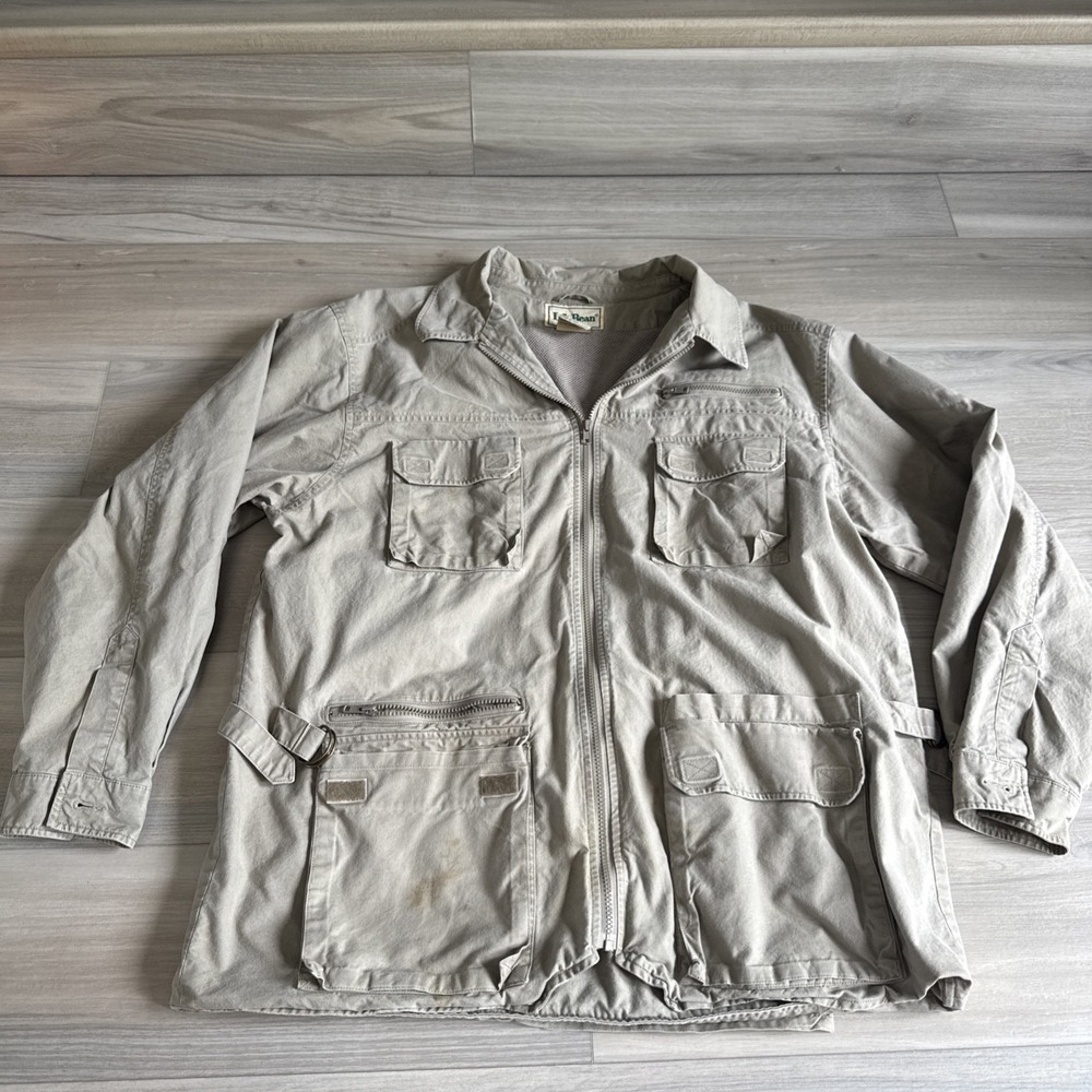 Vintage LL‎ Bean L.L. Bean Safari Jacket Barn Coat Field Utility Mens XL Tall